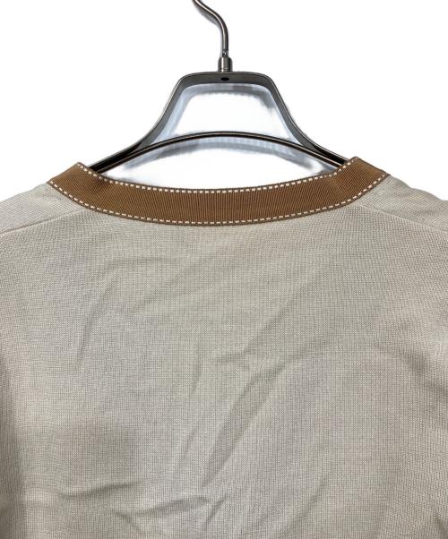 Salvatore Ferragamo（サルヴァトーレ フェラガモ）Salvatore Ferragamo (サルヴァトーレ フェラガモ) Vネックカーディガン ベージュ サイズ:Lの古着・服飾アイテム