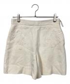Chloeクロエ）の古着「刺繍ショートパンツ」｜オフホワイト