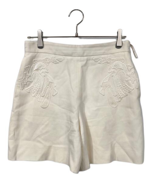 Chloe（クロエ）Chloe (クロエ) 刺繍ショートパンツ オフホワイト サイズ:36の古着・服飾アイテム