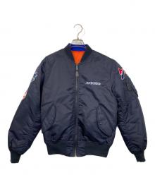 AVIREX×MLB（アヴィレックス×エムエルビー）の古着「MA-1 SUBWAY SERIES」｜ネイビー×オレンジ