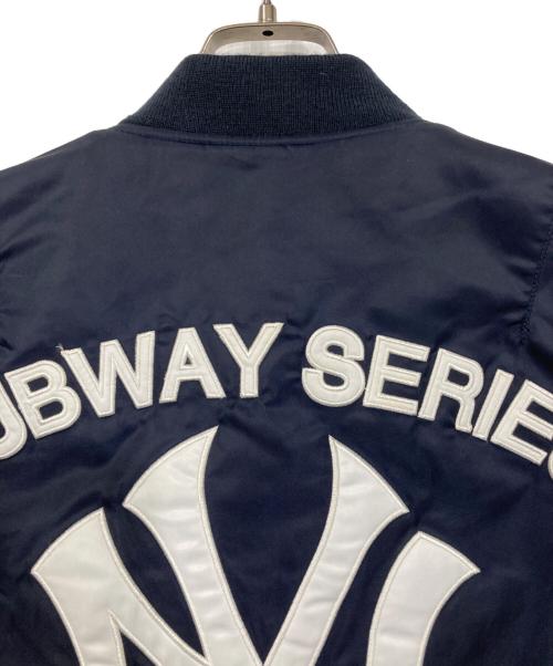AVIREX（アヴィレックス）AVIREX (アヴィレックス) MLB (エムエルビー) MA-1 SUBWAY SERIES ネイビー×オレンジ サイズ:Lの古着・服飾アイテム