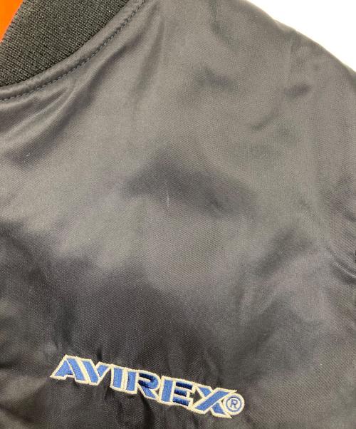 AVIREX（アヴィレックス）AVIREX (アヴィレックス) MLB (エムエルビー) MA-1 SUBWAY SERIES ネイビー×オレンジ サイズ:Lの古着・服飾アイテム