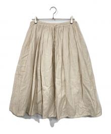 SOIL（ソイル）の古着「ウールリネンイージースカート」｜ベージュ