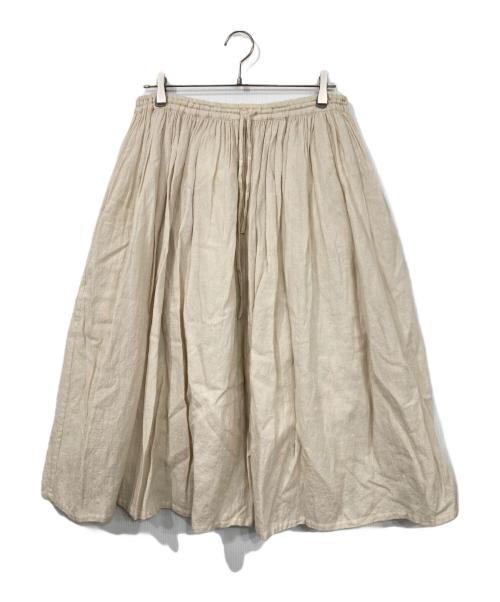 SOIL（ソイル）SOIL (ソイル) ウールリネンイージースカート ベージュ サイズ:1の古着・服飾アイテム