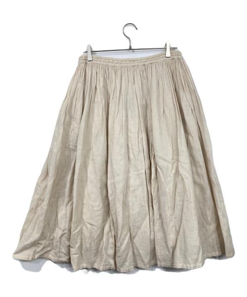 SOIL（ソイル）SOIL (ソイル) ウールリネンイージースカート ベージュ サイズ:1の古着・服飾アイテム