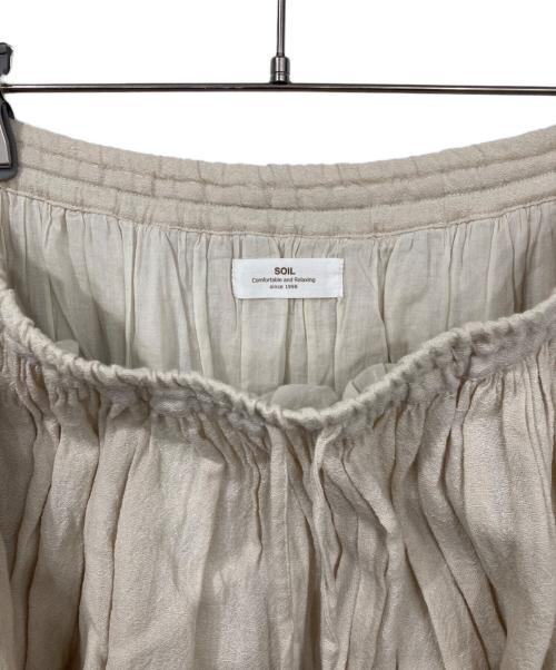 SOIL（ソイル）SOIL (ソイル) ウールリネンイージースカート ベージュ サイズ:1の古着・服飾アイテム