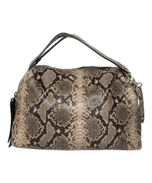 GIANNI CHIARINI（ジャンニ キアリーニ）GIANNI CHIARINI (ジャンニ キアリーニ) パイソン柄ショルダーバッグ ベージュの古着・服飾アイテム