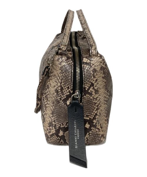 GIANNI CHIARINI（ジャンニ キアリーニ）GIANNI CHIARINI (ジャンニ キアリーニ) パイソン柄ショルダーバッグ ベージュの古着・服飾アイテム