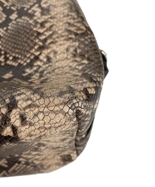 GIANNI CHIARINI（ジャンニ キアリーニ）GIANNI CHIARINI (ジャンニ キアリーニ) パイソン柄ショルダーバッグ ベージュの古着・服飾アイテム