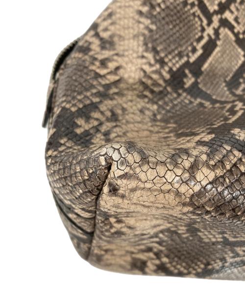 GIANNI CHIARINI（ジャンニ キアリーニ）GIANNI CHIARINI (ジャンニ キアリーニ) パイソン柄ショルダーバッグ ベージュの古着・服飾アイテム