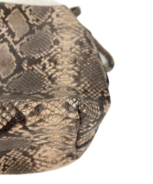 GIANNI CHIARINI（ジャンニ キアリーニ）GIANNI CHIARINI (ジャンニ キアリーニ) パイソン柄ショルダーバッグ ベージュの古着・服飾アイテム