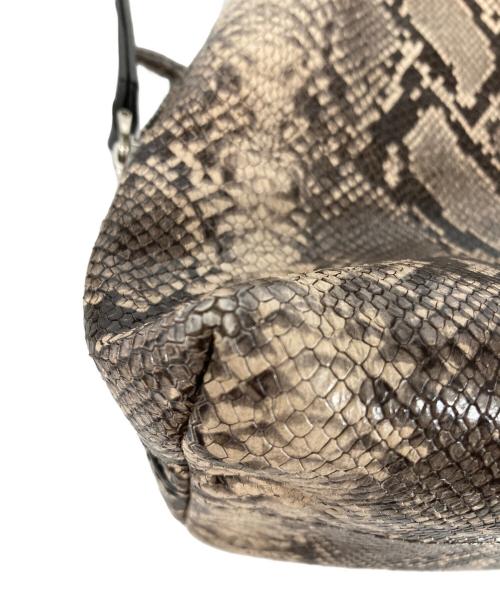 GIANNI CHIARINI（ジャンニ キアリーニ）GIANNI CHIARINI (ジャンニ キアリーニ) パイソン柄ショルダーバッグ ベージュの古着・服飾アイテム