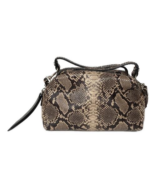 GIANNI CHIARINI（ジャンニ キアリーニ）GIANNI CHIARINI (ジャンニ キアリーニ) パイソン柄ミニショルダーバッグ ベージュの古着・服飾アイテム