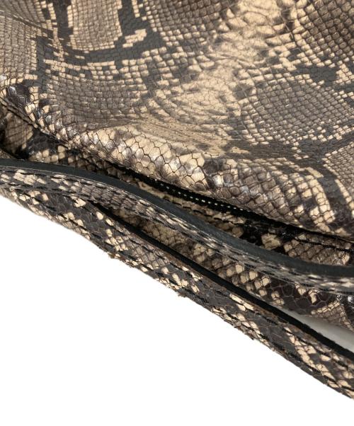GIANNI CHIARINI（ジャンニ キアリーニ）GIANNI CHIARINI (ジャンニ キアリーニ) パイソン柄ミニショルダーバッグ ベージュの古着・服飾アイテム