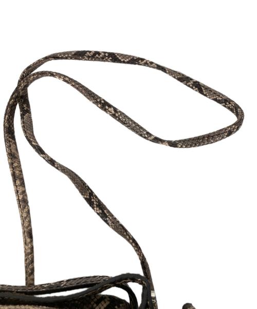 GIANNI CHIARINI（ジャンニ キアリーニ）GIANNI CHIARINI (ジャンニ キアリーニ) パイソン柄ミニショルダーバッグ ベージュの古着・服飾アイテム