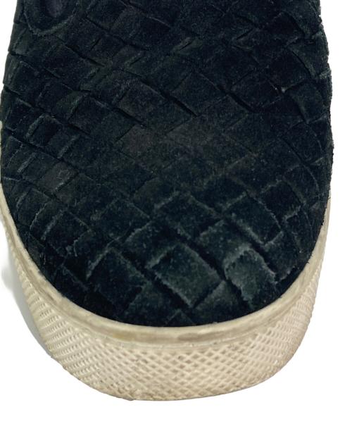 BOTTEGA VENETA（ボッテガベネタ）BOTTEGA VENETA (ボッテガベネタ) イントレチャートスリッポン ブラック サイズ:表記無しの古着・服飾アイテム