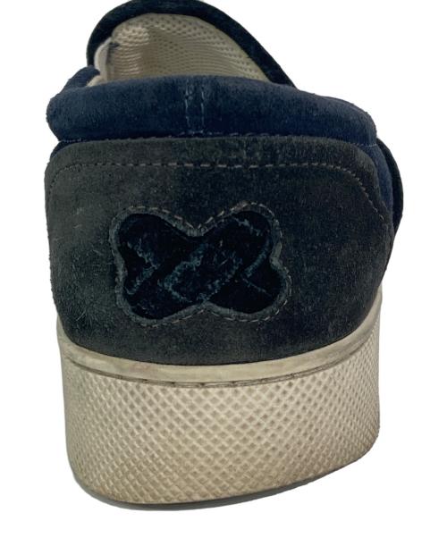 BOTTEGA VENETA（ボッテガベネタ）BOTTEGA VENETA (ボッテガベネタ) イントレチャートスリッポン ブラック サイズ:表記無しの古着・服飾アイテム