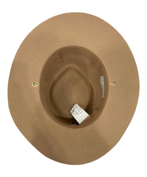 Van PALMA（ヴァンパルマ）Van PALMA (ヴァンパルマ) WOOL FELT HAT GOLDPLATED CHAIN ベージュの古着・服飾アイテム