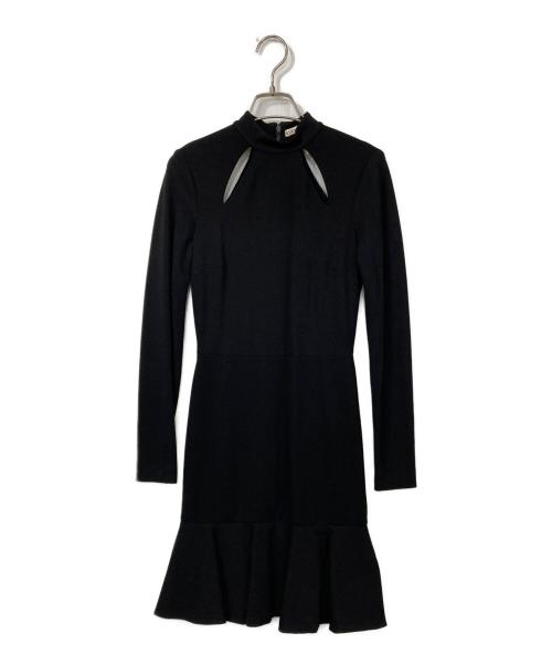 alice+olivia（アリスアンドオリビア）alice+olivia (アリスアンドオリビア) カットワークワンピース ブラックの古着・服飾アイテム