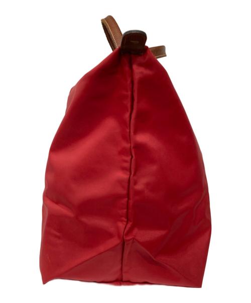 LONGCHAMP（ロンシャン）LONGCHAMP (ロンシャン) 折り畳みナイロンボストンバッグ レッドの古着・服飾アイテム