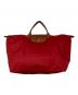 LONGCHAMP（ロンシャン）の古着「折り畳みナイロンボストンバッグ」｜レッド