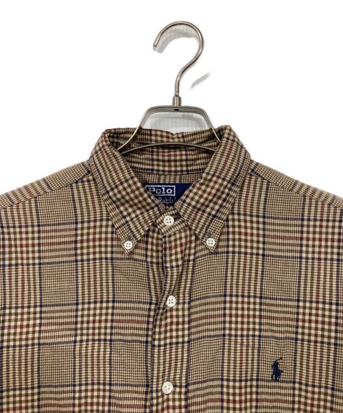 POLO RALPH LAUREN（ポロ・ラルフローレン）POLO RALPH LAUREN (ポロ・ラルフローレン) チェックBDシャツ ベージュ×ブラウン サイズ:Lの古着・服飾アイテム