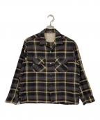 Searsシアーズ）の古着「オープンカラーチェックシャツ」｜グレー