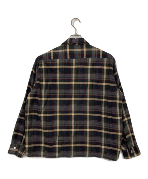 Sears（シアーズ）Sears (シアーズ) オープンカラーチェックシャツ グレー サイズ:Lの古着・服飾アイテム