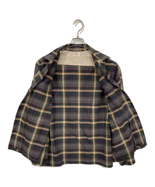 Sears（シアーズ）Sears (シアーズ) オープンカラーチェックシャツ グレー サイズ:Lの古着・服飾アイテム