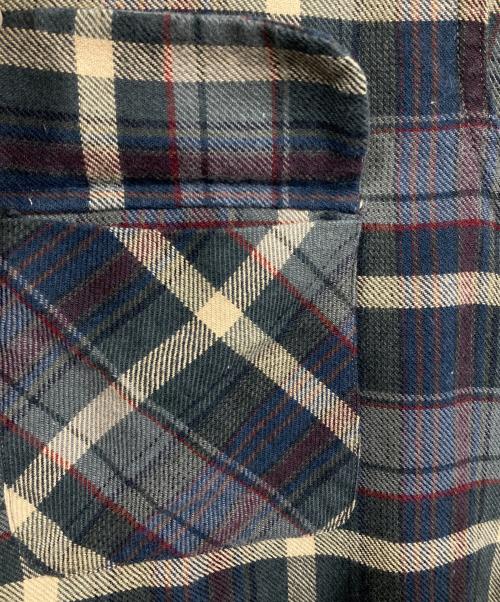 Sears（シアーズ）Sears (シアーズ) オープンカラーチェックシャツ グレー サイズ:Lの古着・服飾アイテム
