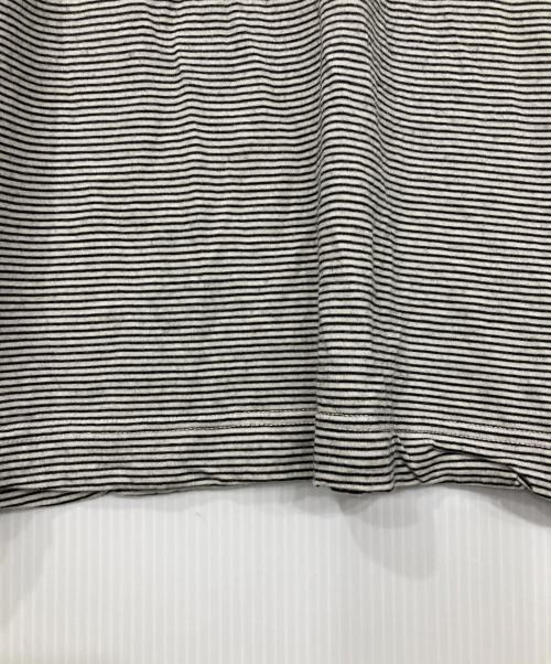 ONC MERINO（オーエヌシーメリノ）ONC MERINO (オーエヌシーメリノ) メリノウールボーダーカットソー ブラック×ホワイト サイズ:表記無しの古着・服飾アイテム