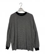 ONC MERINOオーエヌシーメリノ）の古着「メリノウールボーダーカットソー」｜ブラック