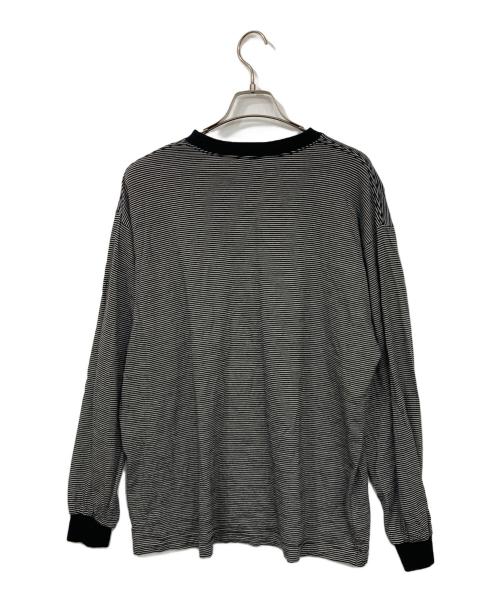 ONC MERINO（オーエヌシーメリノ）ONC MERINO (オーエヌシーメリノ) メリノウールボーダーカットソー ブラック サイズ:表記無しの古着・服飾アイテム