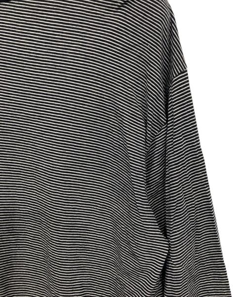 ONC MERINO（オーエヌシーメリノ）ONC MERINO (オーエヌシーメリノ) メリノウールボーダーカットソー ブラック サイズ:表記無しの古着・服飾アイテム