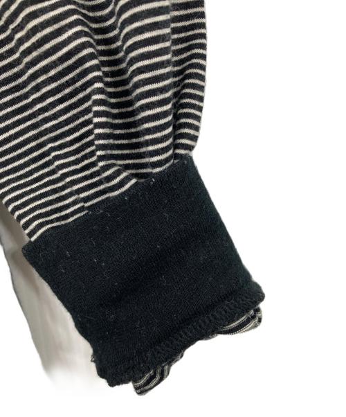 ONC MERINO（オーエヌシーメリノ）ONC MERINO (オーエヌシーメリノ) メリノウールボーダーカットソー ブラック サイズ:表記無しの古着・服飾アイテム