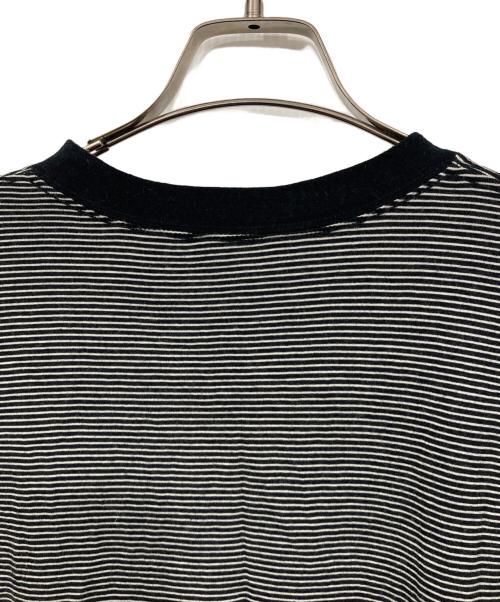 ONC MERINO（オーエヌシーメリノ）ONC MERINO (オーエヌシーメリノ) メリノウールボーダーカットソー ブラック サイズ:表記無しの古着・服飾アイテム