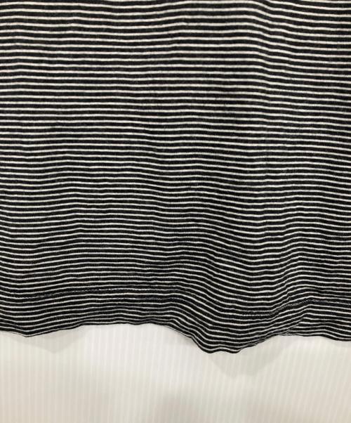 ONC MERINO（オーエヌシーメリノ）ONC MERINO (オーエヌシーメリノ) メリノウールボーダーカットソー ブラック サイズ:表記無しの古着・服飾アイテム