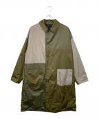 eN ROUTEアンルート）の古着「ステンカラーコート」｜ブラック×カーキ