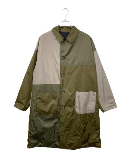 eN ROUTE（アンルート）eN ROUTE (アンルート) ステンカラーコート ブラック×カーキ サイズ:SIZE 2の古着・服飾アイテム