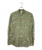 finamoreフィナモレ）の古着「リネン混総柄シャツ」｜カーキ