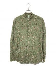 finamore（フィナモレ）の古着「リネン混総柄シャツ」｜カーキ