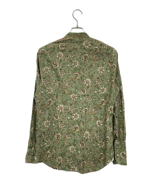 finamore（フィナモレ）Finamore (フィナモレ) リネン混総柄シャツ カーキ サイズ:Mの古着・服飾アイテム