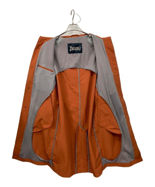 HERNO（ヘルノ）HERNO (ヘルノ) ステンカラーコート オレンジ サイズ:48の古着・服飾アイテム