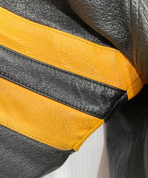 Green bay packers（グリーンベイ・パッカーズ）Green bay packers (グリーンベイ・パッカーズ) レザースタジャン ブラック×グリーン サイズ:Mの古着・服飾アイテム