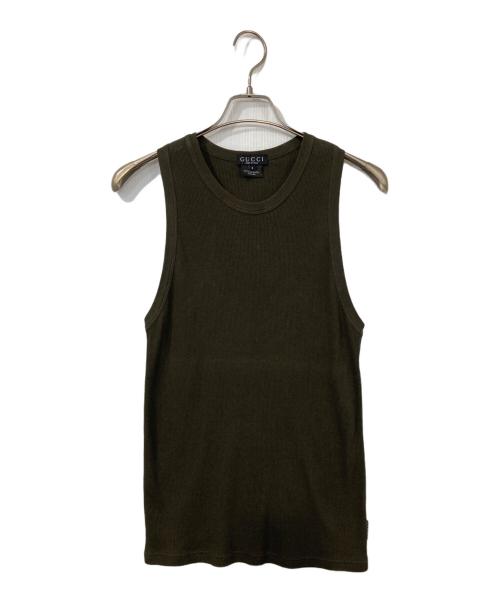 GUCCI（グッチ）GUCCI (グッチ) タンクトップ カーキ サイズ:Sの古着・服飾アイテム