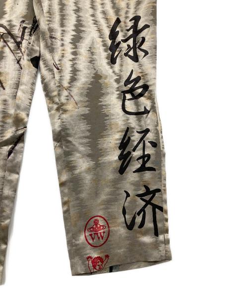 Vivienne Westwood（ヴィヴィアンウエストウッド）Vivienne Westwood (ヴィヴィアンウエストウッド) 総柄イージーパンツ/Cropped Laurent Trousers ベージュ サイズ:52の古着・服飾アイテム