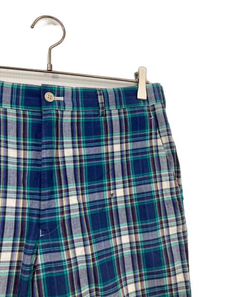 COMME des GARCONS HOMME PLUS（コムデギャルソンオムプリュス）COMME des GARCONS HOMME PLUS (コムデギャルソンオムプリュス) チェックパンツ ブルー×グリーン サイズ:Ｓの古着・服飾アイテム