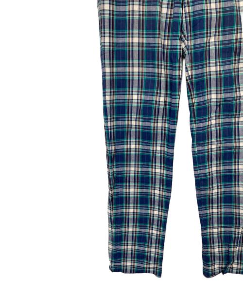 COMME des GARCONS HOMME PLUS（コムデギャルソンオムプリュス）COMME des GARCONS HOMME PLUS (コムデギャルソンオムプリュス) チェックパンツ ブルー×グリーン サイズ:Ｓの古着・服飾アイテム