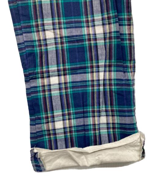 COMME des GARCONS HOMME PLUS（コムデギャルソンオムプリュス）COMME des GARCONS HOMME PLUS (コムデギャルソンオムプリュス) チェックパンツ ブルー×グリーン サイズ:Ｓの古着・服飾アイテム