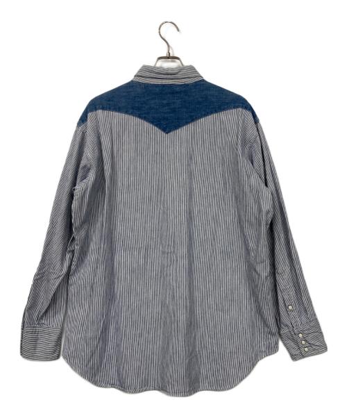 Wrangler（ラングラー）Wrangler (ラングラー) 70’sストライプシャツ インディゴ サイズ:表記無しの古着・服飾アイテム